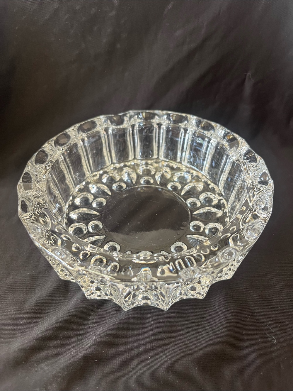Vintage KIG Heavy Clear Glass Ashtray/Candy Dish/Accessory/Trinket Holder